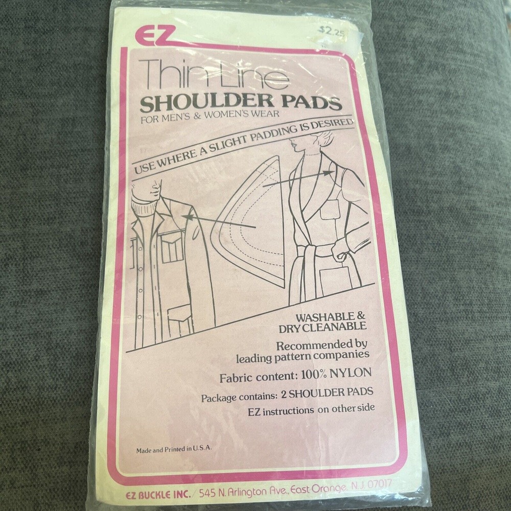 Vintage EZ THIN LINE Slight Paddung Shoulder Pads Sleeves